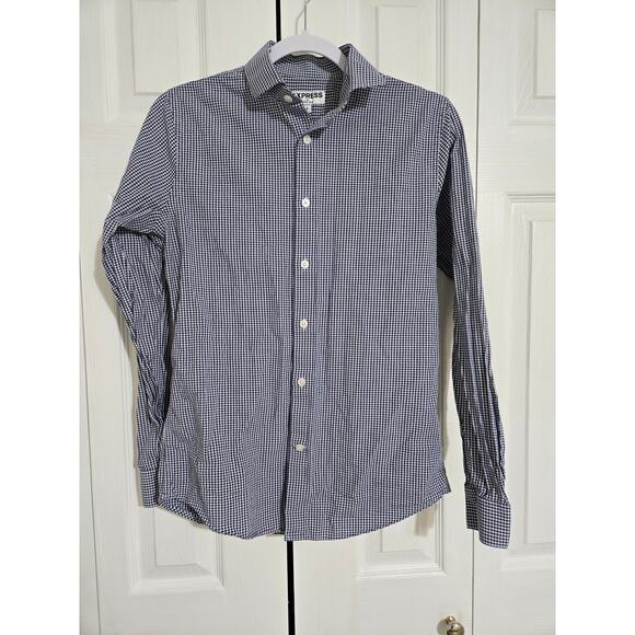 Express small men's extra slim long sleeve button up shirt - Picture 1 of 10